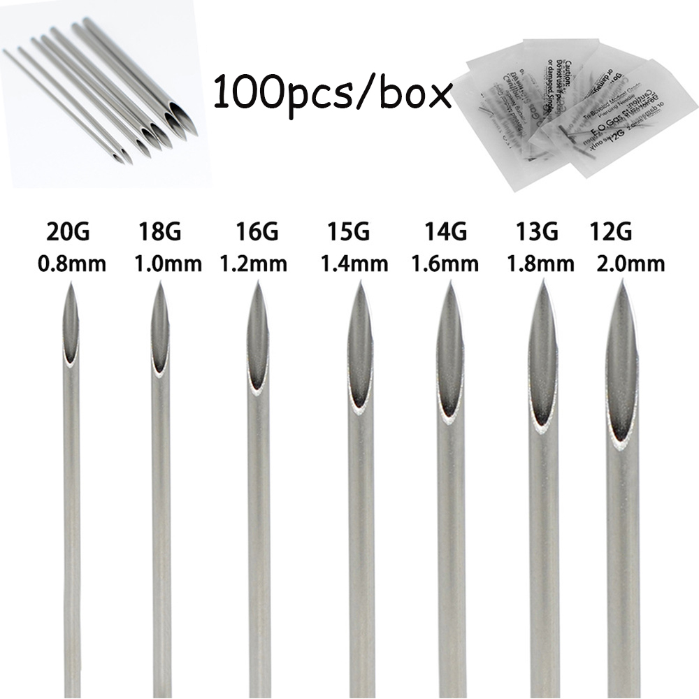 Body Jewelry Tool - 10-1000 個ボディピアス針 10 グラム 12 グラム