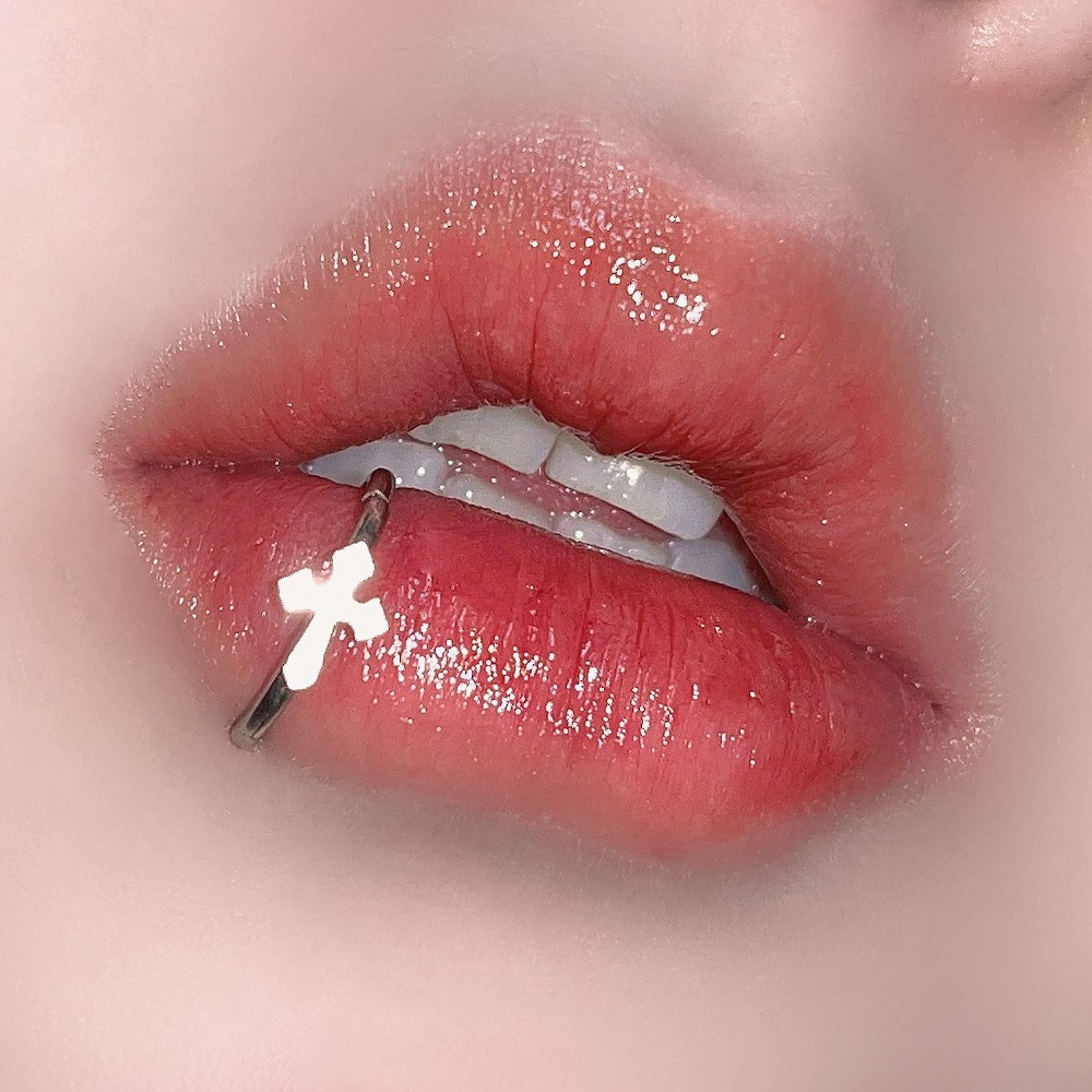 Body Jewelry Europe - クロスラブ五芒星シームレスサークルクローズドループリップリングかわいいチタン鋼インジュエリーアクセサリーヨーロッパとアメリカヒップホップ