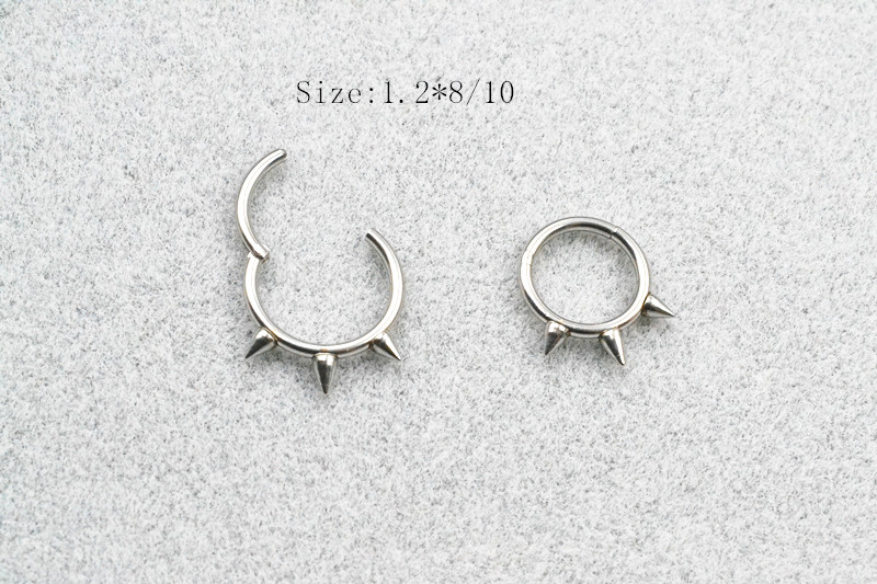Clicker Ring Seamless - 50 ピース/ロットシームレスヒンジセグメントリングセプタムクリッカー軟骨鼻/リップ耳 Diath ヘリックススパイク 16GX8/10 ミリメートル