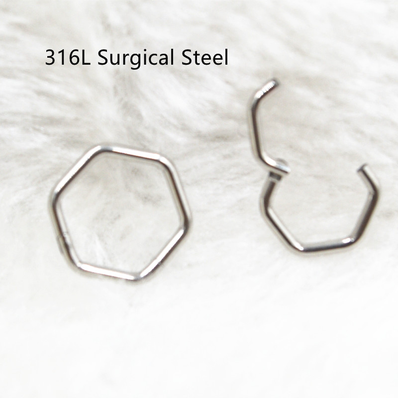 Clicker Ring Seamless - 50 ピース/ロット 316L サージカルスチールシームレスヒンジセグメントリング 16 グラムノーズクリッカー耳軟骨ヘリックスリングフープセプタムリング