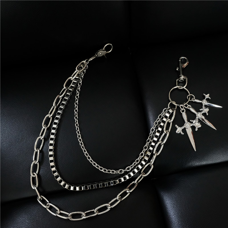 Body Jewelry Manufacturers - ヒップホップ パンク メタル ソード カジュアル 多用途パンツ