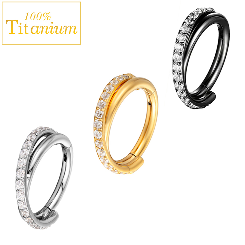 Clicker Ring Seamless - インプラントグレードG23チタン製イヤリング、ヒンジ付きシームレスクリッカーフープリング、コンチ軟骨、ヘリックス、ルーク、セプタム、ダイス、トラガス用ボディジュエリー