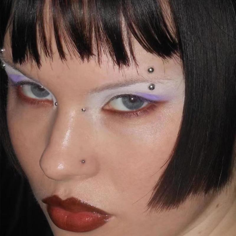 Body Jewelry Lip Ring - 321 個非ピアスリップスタッドステッカー自己粘着防水再利用可能な偽リップネイル眉毛鼻リングボディへそジュエリー