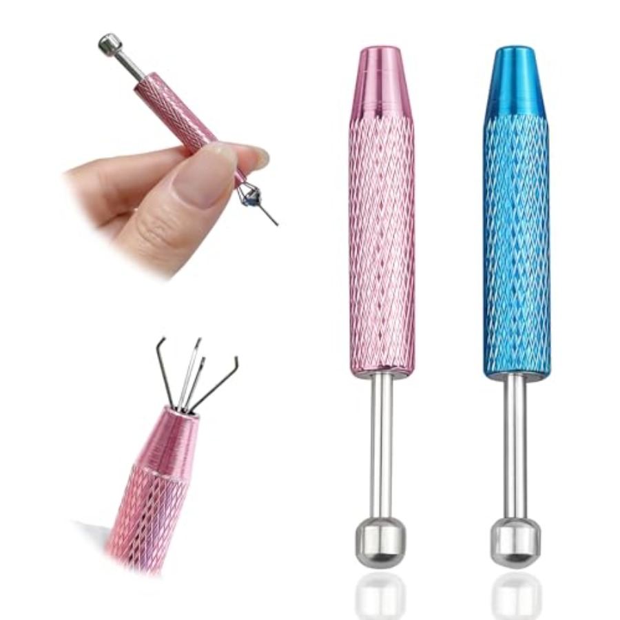 Body Jewelry Removal Tool - 2個入りピアスボールグラバーツールセット、4爪ダイヤモンドピンセット、簡単にジュエリーの交換やピアス除去が可能、ステンレス製
