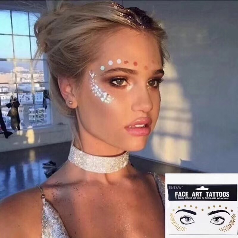Body Jewelry Glue - 光沢のある一時的なタトゥーステッカーヨーロッパとアメリカ風の顔防水タトゥーステッカーステージバーパーティーメイク装飾