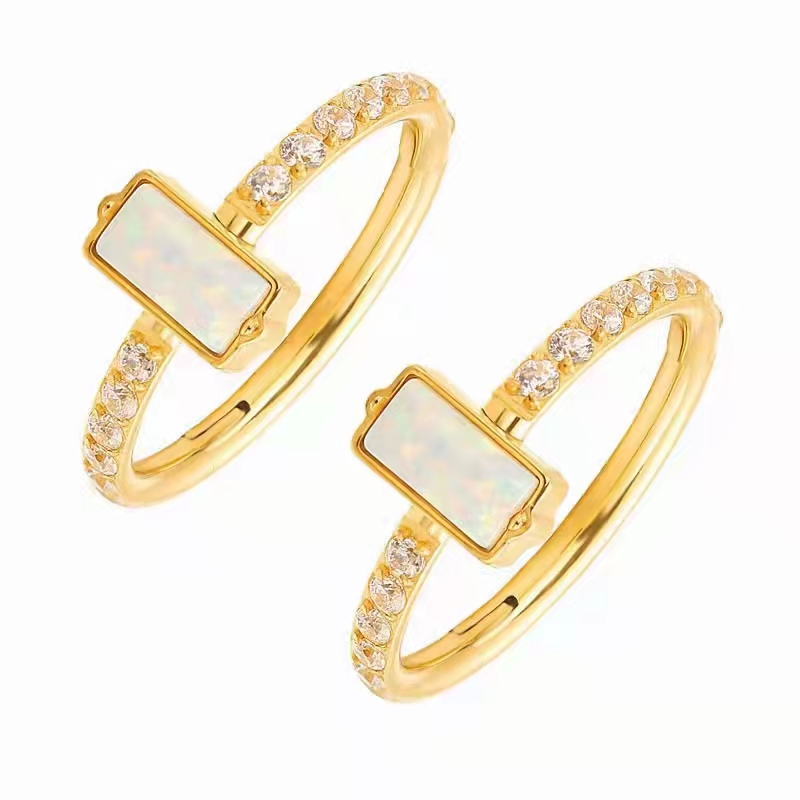 10 個 316L サージカルスチールオパール CZ 16  - Clicker Ring Seamless のレビューと価格