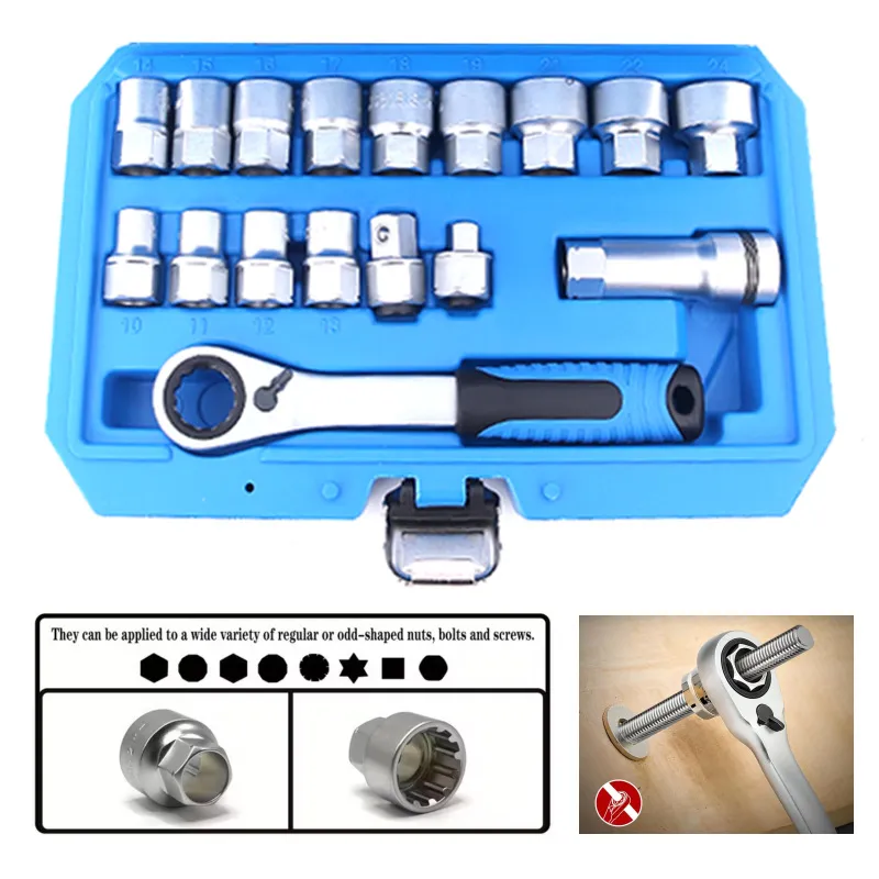 17ピースピアスラチェットスリーブ多機能歯除去ツール、12ア - Body Jewelry Removal Tool のレビューと価格