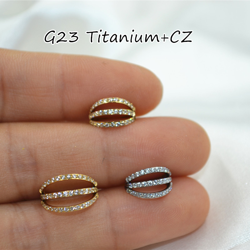 10個入り 16G CZ G23 チタン製ノーズシームレスヒ - Clicker Ring Seamless のレビューと価格