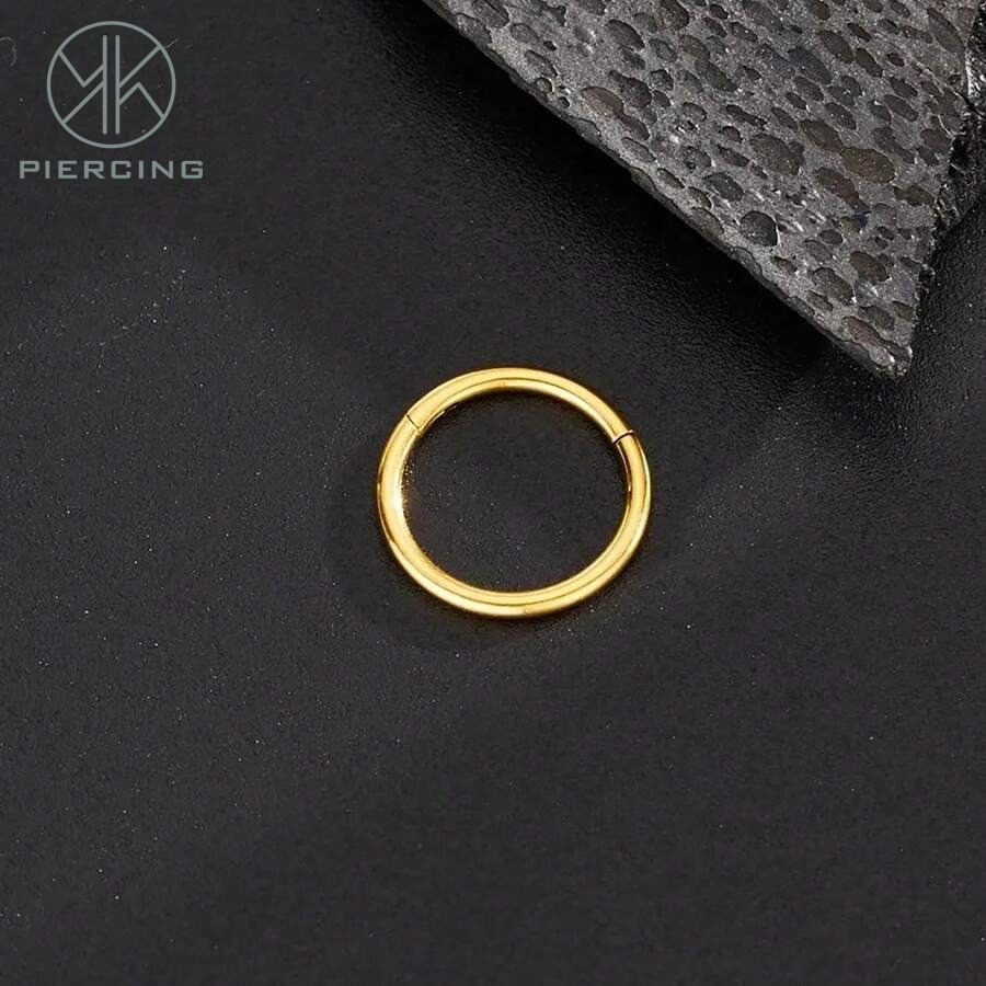 16 G/18 G/20 Gチタン金ヒンジイヤリング軟骨リン - Clicker Ring Seamless のレビューと価格