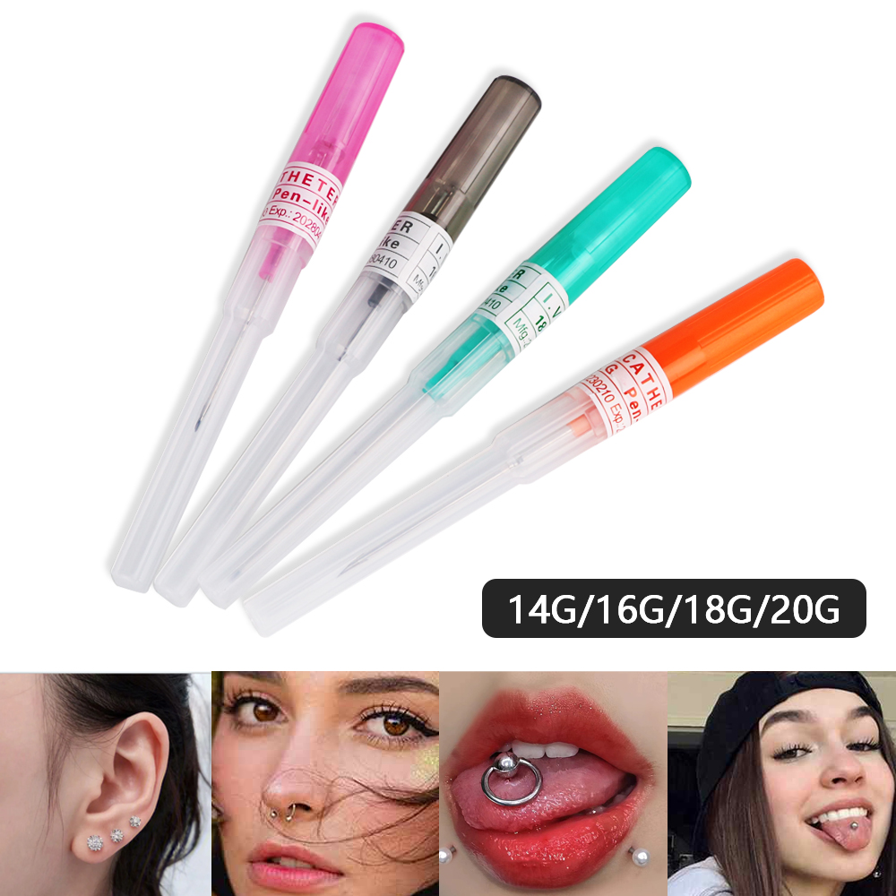 滅菌済み使い捨てピアスニードル 14G/16G/18G/20 - Body Jewelry Tool のレビューと価格