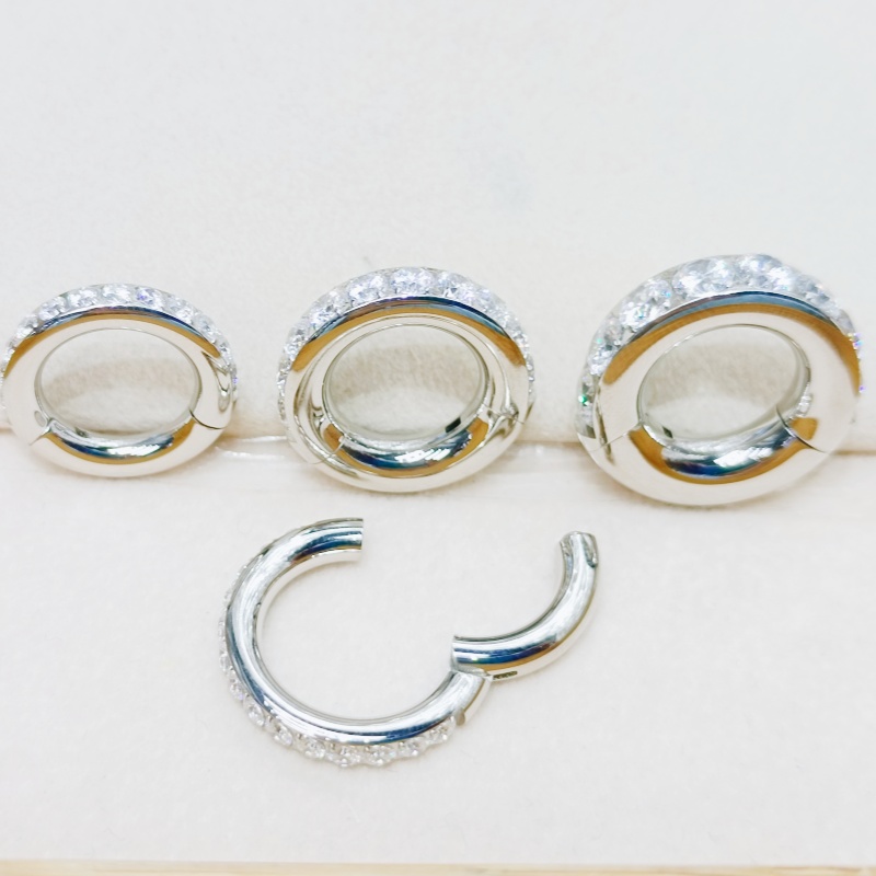 10個入り 3mm 4mm 5mm ゲージ サージカルステン - Clicker Ring Seamless のレビューと価格