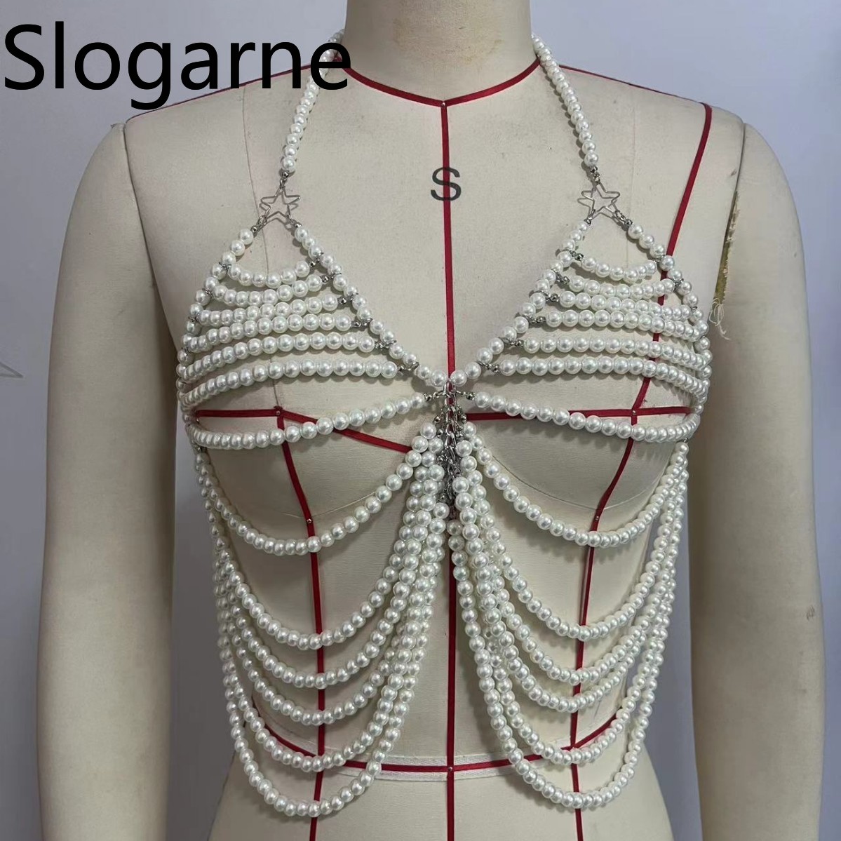 女性用セクシーパールボディチェーンジュエリーブラヨーロッパレ - Body Jewelry Europe のレビューと価格