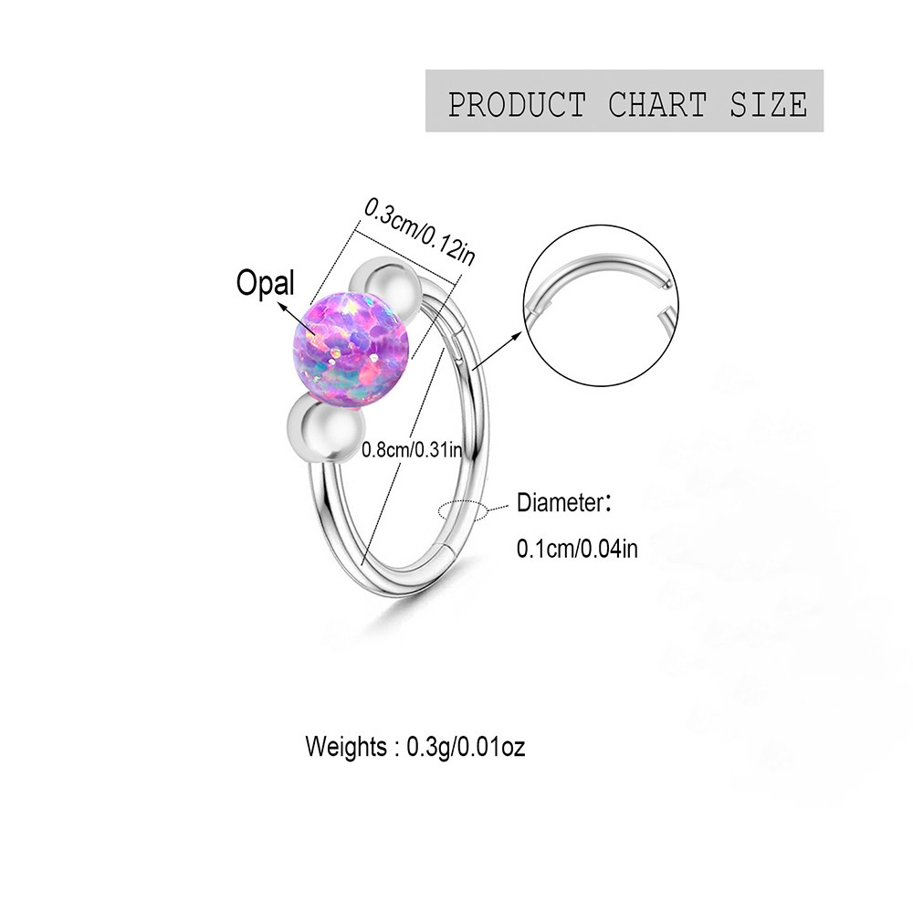 オパールノーズリングスパークルセット、医療用チタンスターカッ - Body Jewelry Eu のレビューと価格