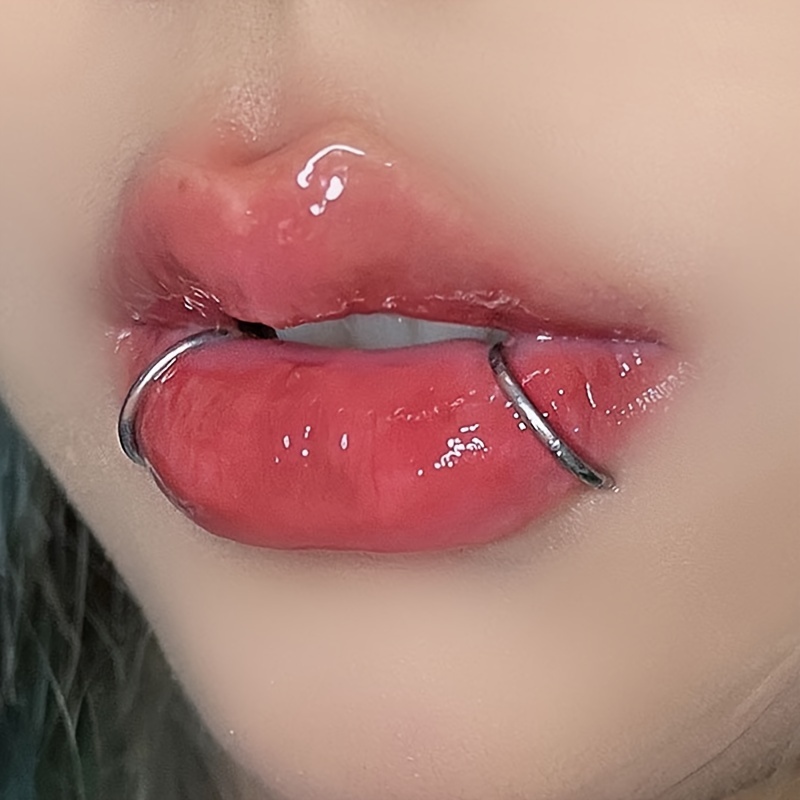 2pcsシームレスステンレス鋼のフープの唇リングセットのパン - Clicker Ring Seamless のレビューと価格