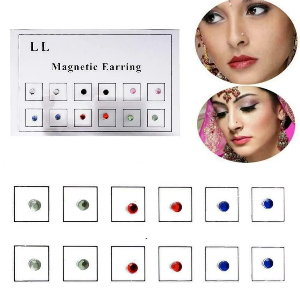 ドリルされていない磁気イヤリング,偽のイヤスタッド,耳珠,ア - Body Jewelry Lip Ring のレビューと価格