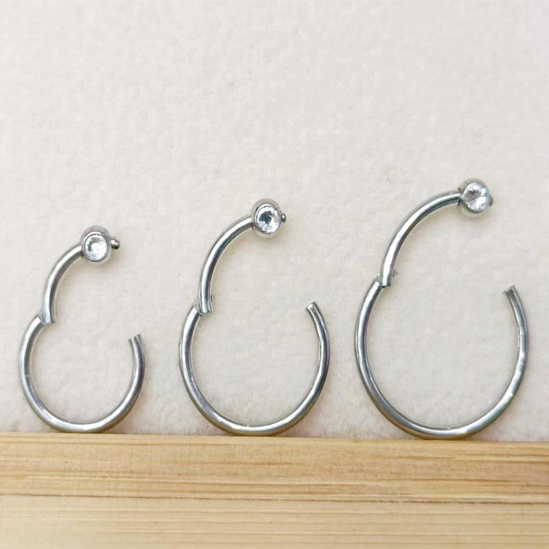 50 ピース/ロット 316 サージカルスチール宝石鼻耳シー - Clicker Ring Seamless のレビューと価格