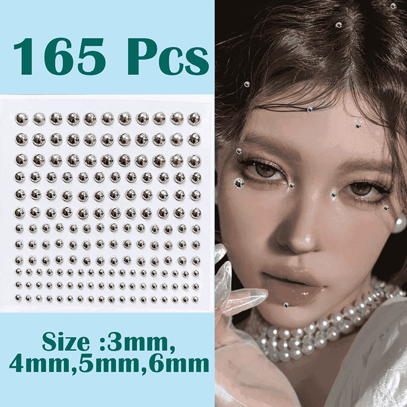 3D 顔目パーティーメイクタトゥーステッカーアクリルダイヤモ - Body Jewelry Tattoo のレビューと価格