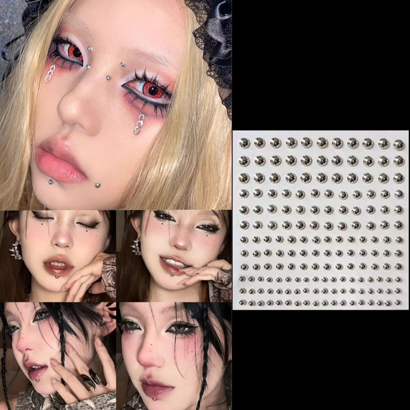 3D 顔目パーティーメイクタトゥーステッカーアクリルダイヤモ - Body Jewelry Tattoo のレビューと価格