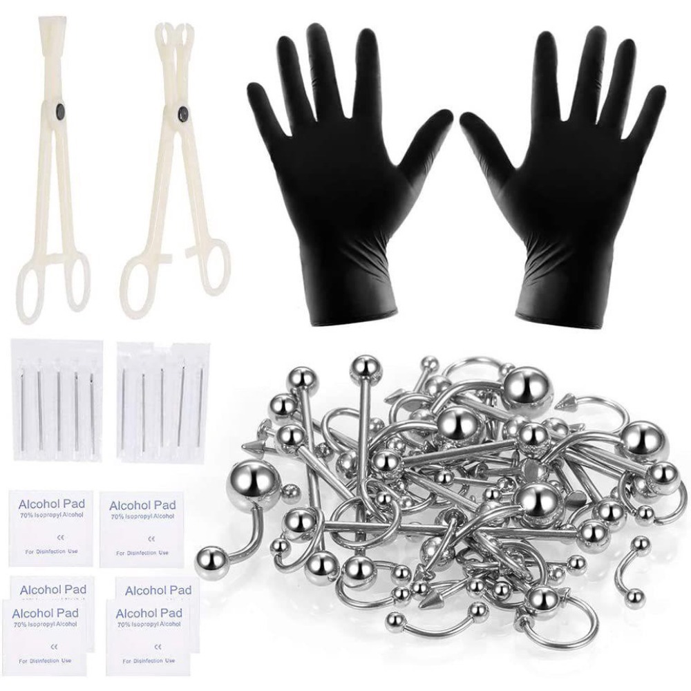 150/140/85/70/42個入りボディピアスキット ジ - Body Jewelry Tattoo のレビューと価格