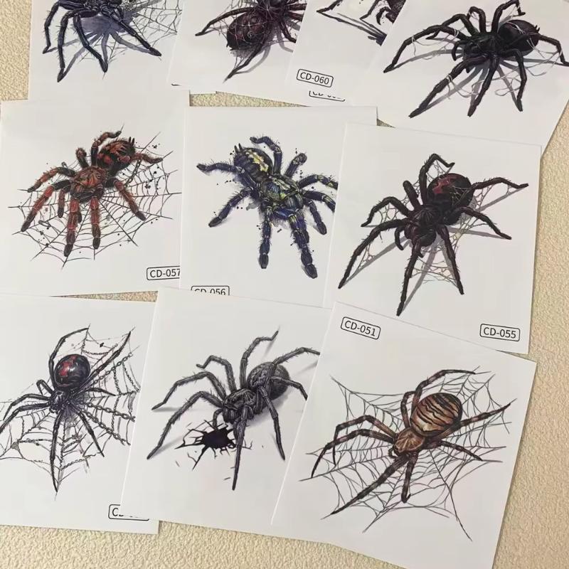 ハロウィン用防水一時的なタトゥーステッカー5枚セット、女性男 - Body Jewelry Tattoo のレビューと価格
