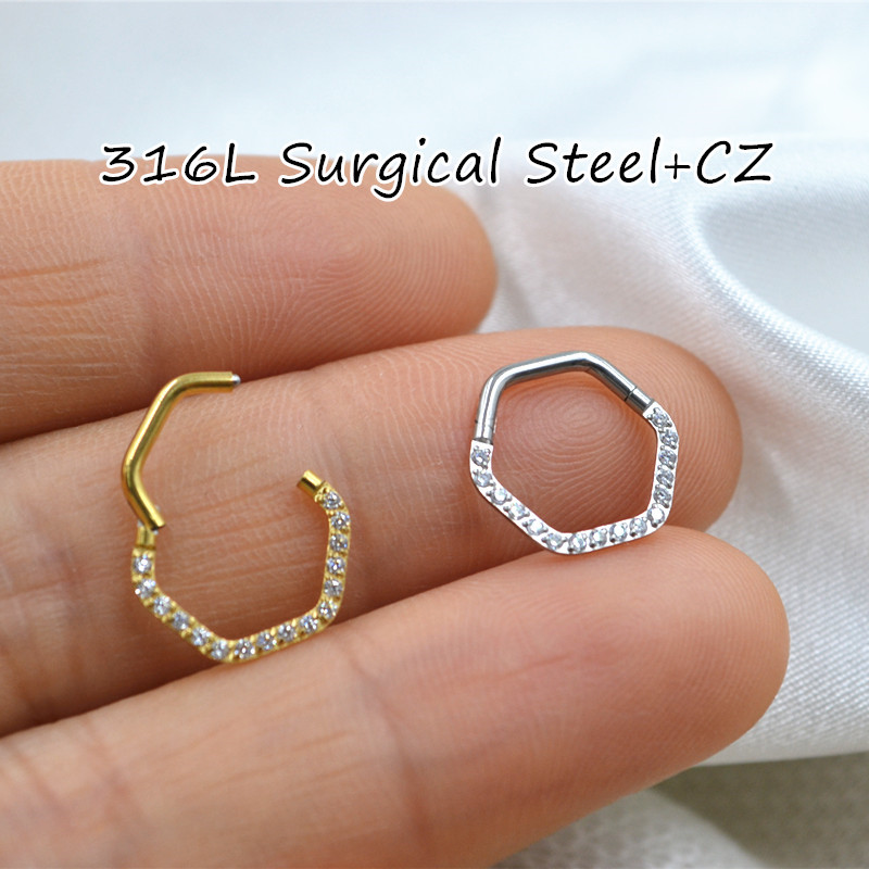 シームレス外科用鋼セグメントリング,鼻クリッカー,耳軟骨フー - Clicker Ring Seamless のレビューと価格
