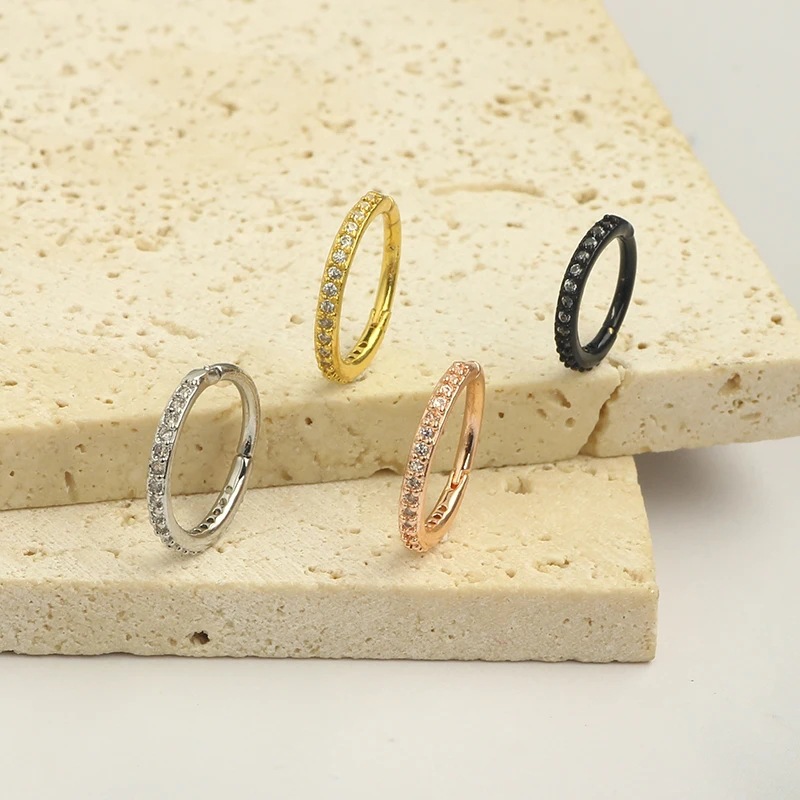 新しいステンレス鋼の鼻リング、ダイヤモンド付き銅製セプタムフ - Clicker Ring Seamless のレビューと価格