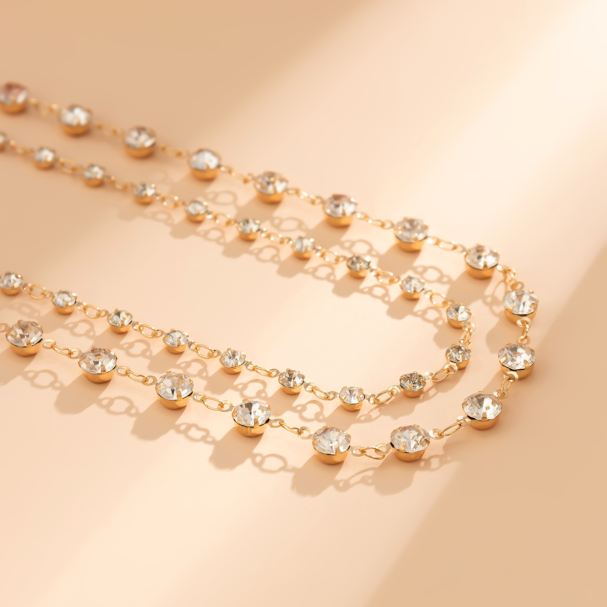 レトロシンプルな甘い高級シャイニングクリスタルチェーンウエス - Body Jewelry Charms のレビューと価格