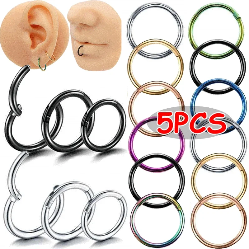 5pc 6/8/10 ミリメートルノーズリングヒンジクリッカ - Clicker Ring Seamless のレビューと価格