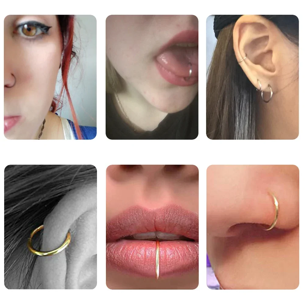 5pc 6/8/10 ミリメートルノーズリングヒンジクリッカ - Clicker Ring Seamless のレビューと価格