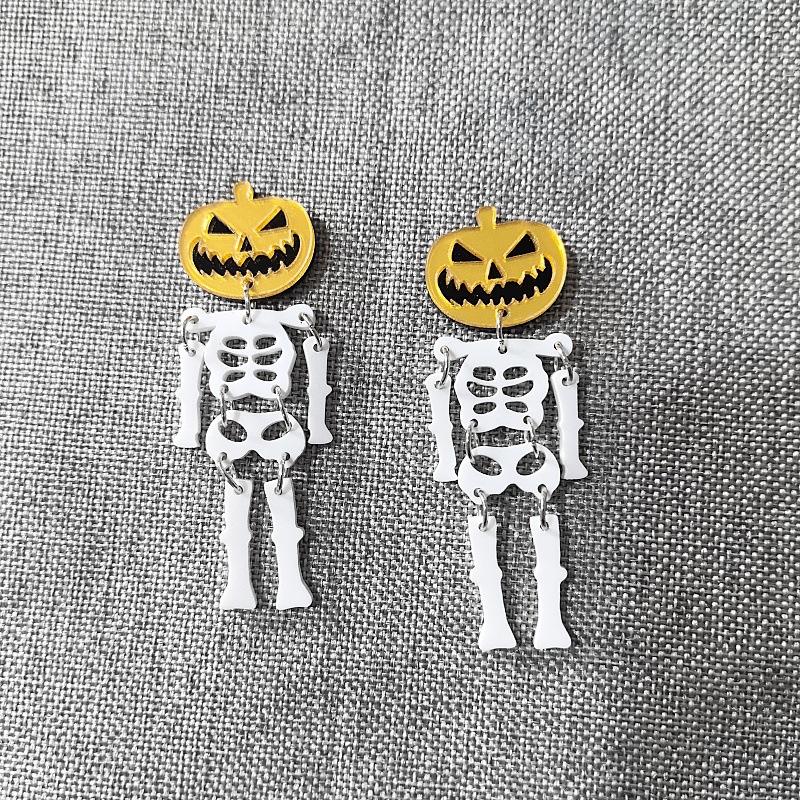アクリル樹脂の頭蓋骨のイヤリング,ハロウィーンのパーティージ - Body Jewelry Europe のレビューと価格