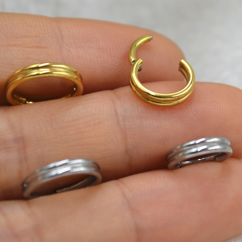 20個入り 316Lステンレス鋼製 ピアス ヒンジ付き シー - Clicker Ring Seamless のレビューと価格