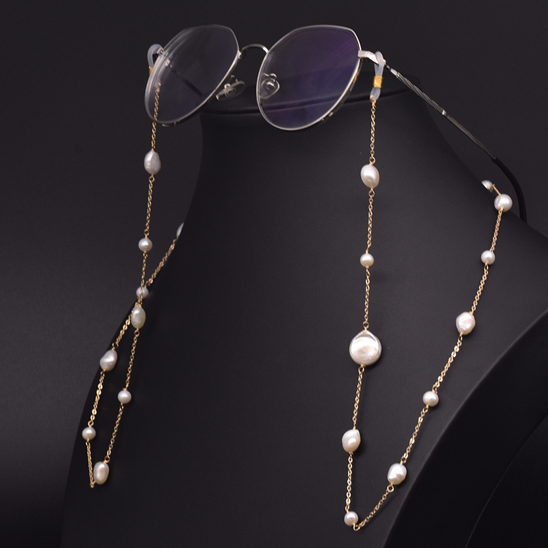 GLSEEVO 天然バロックパールメガネチェーンネックレスペ - Body Jewelry Charms のレビューと価格