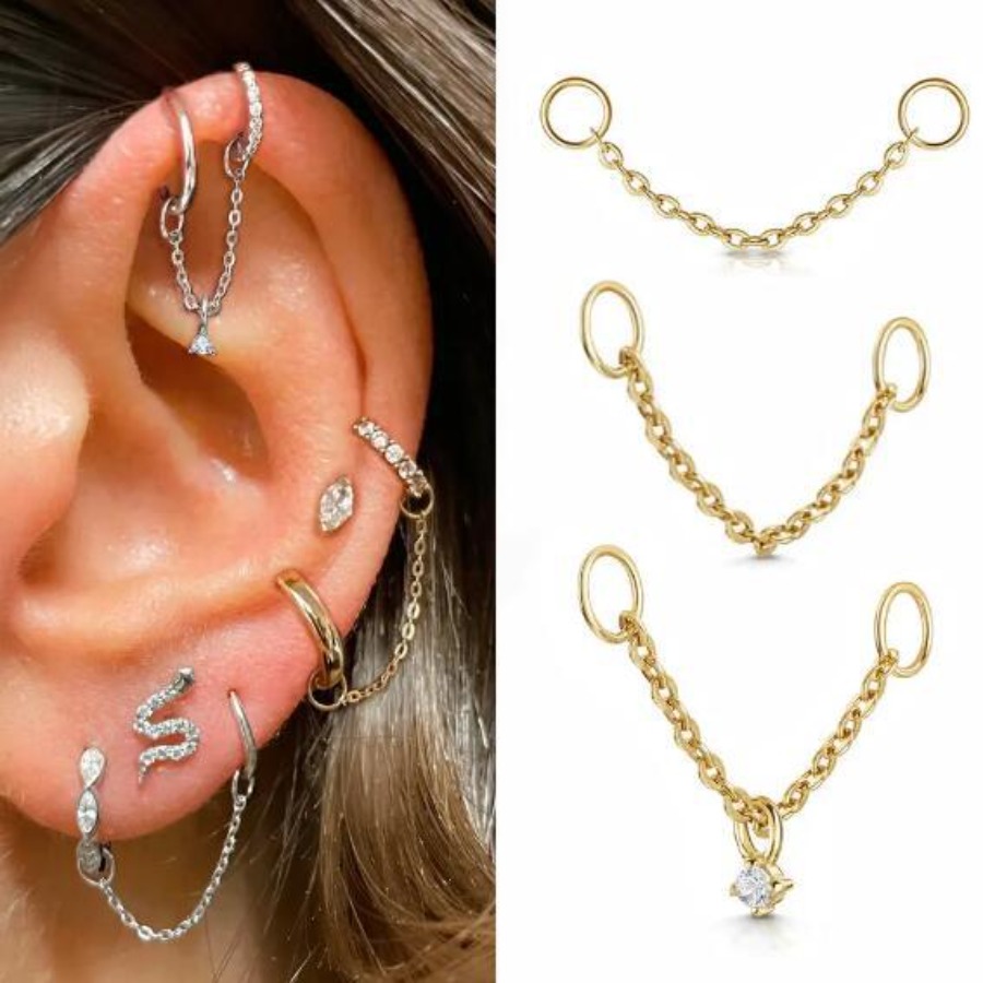 ヨーロッパとアメリカの女性向け、鋭い骨型のジルコンタッセルチ - Body Jewelry Europe のレビューと価格