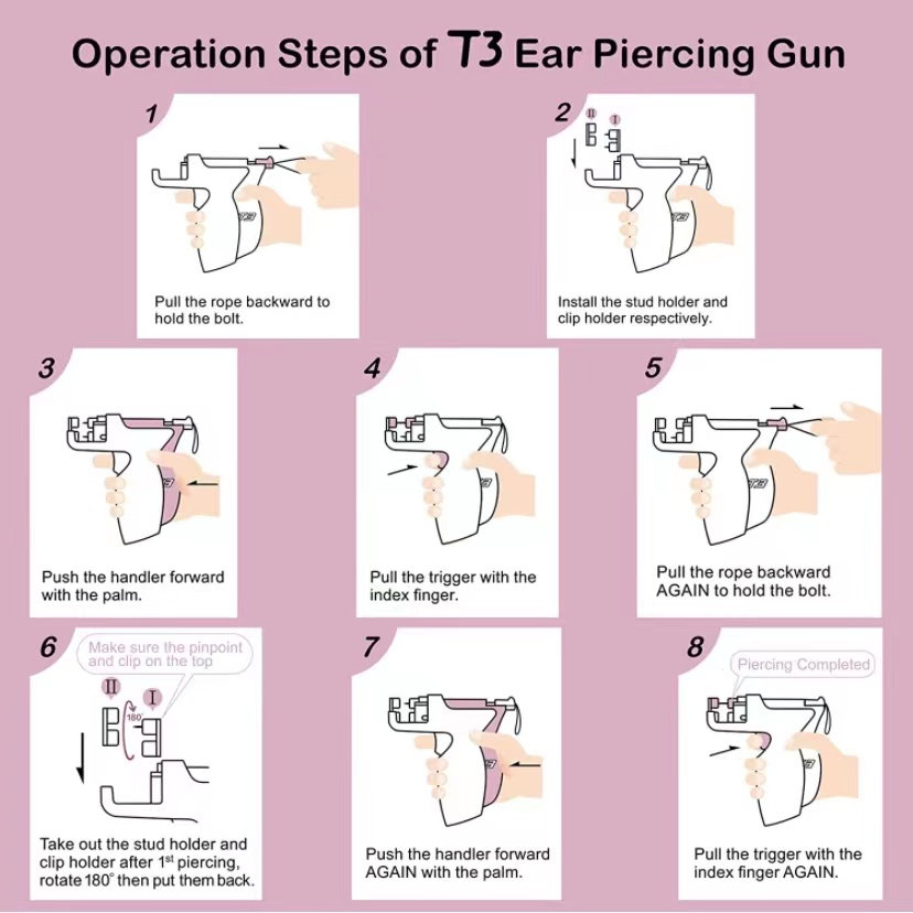 T3 耳ピアスガンキット無菌ピアスイヤリング低刺激性イヤリン - Body Jewelry Stores のレビューと価格