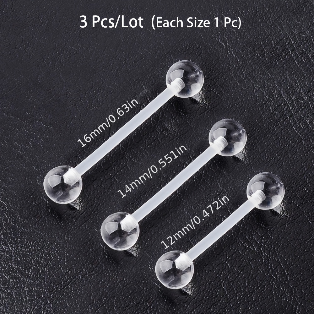 3 ピース/セット (各サイズ 1 ピース) ソフト透明不可 - Body Jewelry Stores のレビューと価格