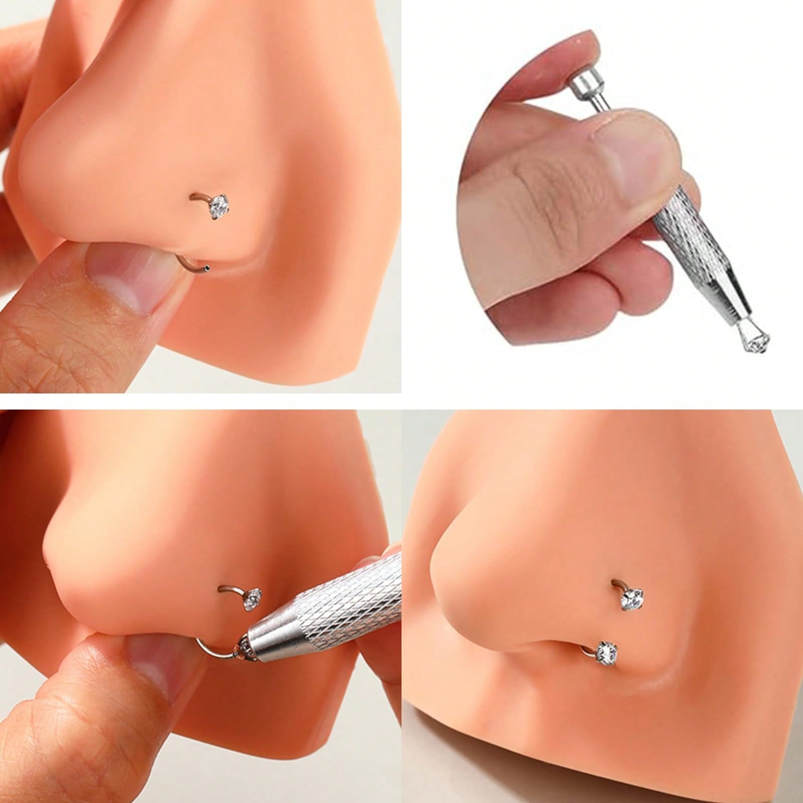 ステンレス鋼ピアスボールグラバーツールキット - リップ、鼻 - Body Jewelry Removal Tool のレビューと価格