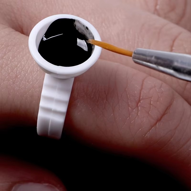使い捨てホワイトグルーホルダーリング、グルートレイ、眉毛タト - Body Jewelry Tattoo のレビューと価格