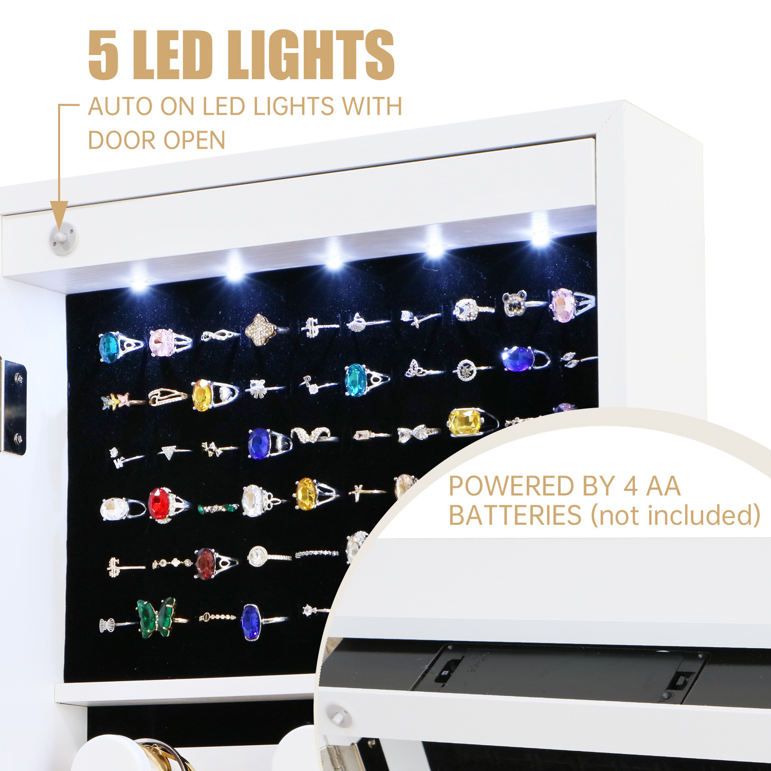 ジュエリーキャビネット収納ミラーキャビネット寝室全身鏡クロー - Body Jewelry Manufacturers のレビューと価格