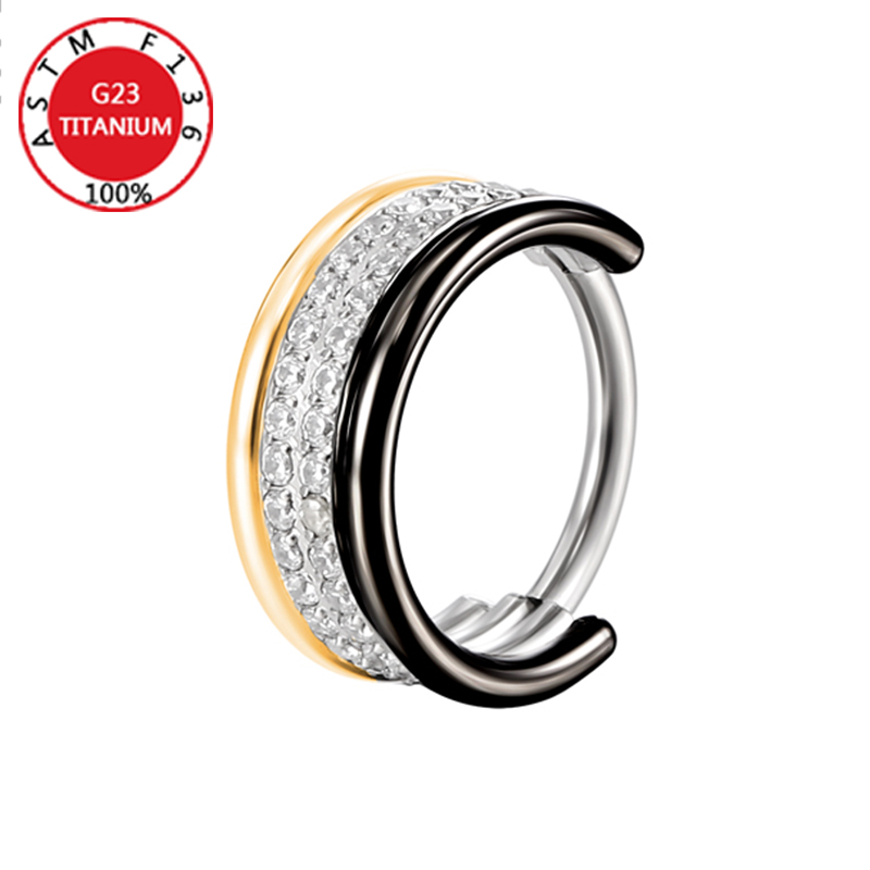 G23 チタンノーズリングインプラントグレードヒンジ付きシー - Clicker Ring Seamless のレビューと価格