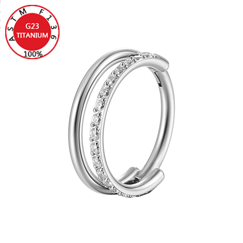 G23 チタンノーズリングインプラントグレードヒンジ付きシー - Clicker Ring Seamless のレビューと価格