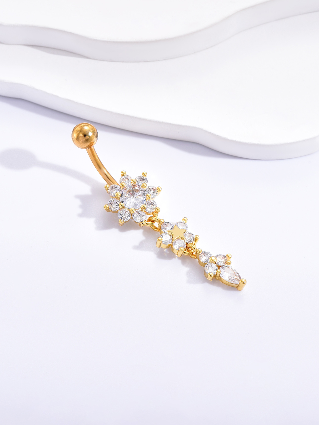 美しいヒマワリの湾曲したライン,レジンのマニキュア,繊細でセ - Body Jewelry Europe のレビューと価格