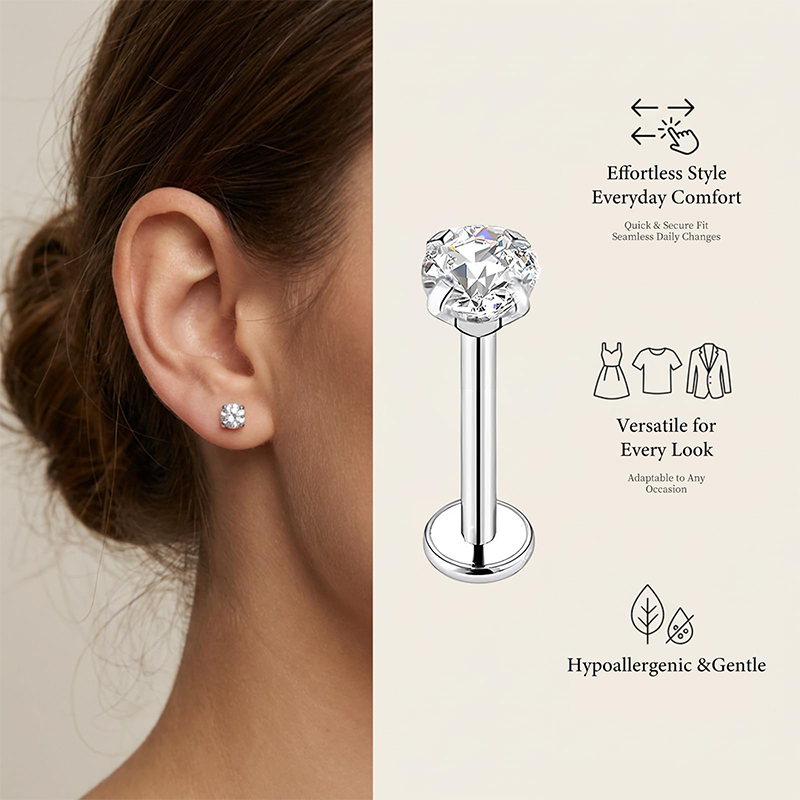 20G/18G/16G サージカルステンレス製 スレッドレス - Body Jewelry Lip Ring のレビューと価格